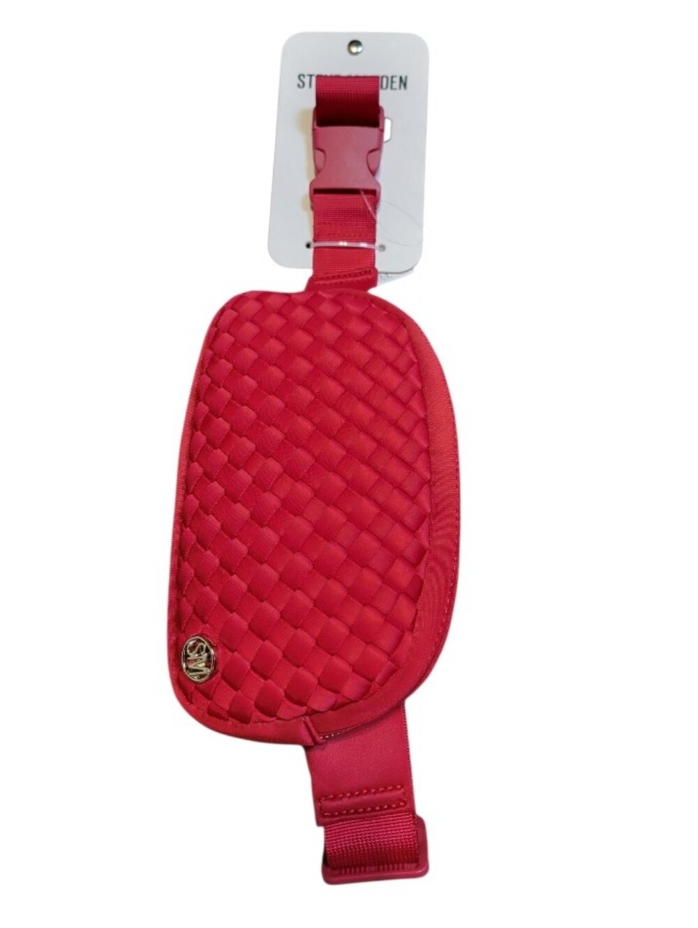 Steve Madden Vibrant Red Woven Crossbody/Fanny Pack Bag
